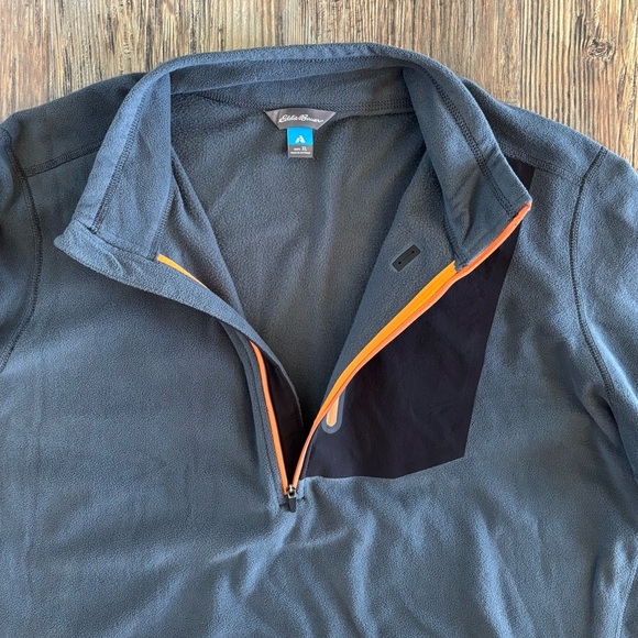 Eddie Bauer First Ascent Quarter Zip Fleece Pullover Jacket Mens XL Gray Hiking - Picture 7 of 11